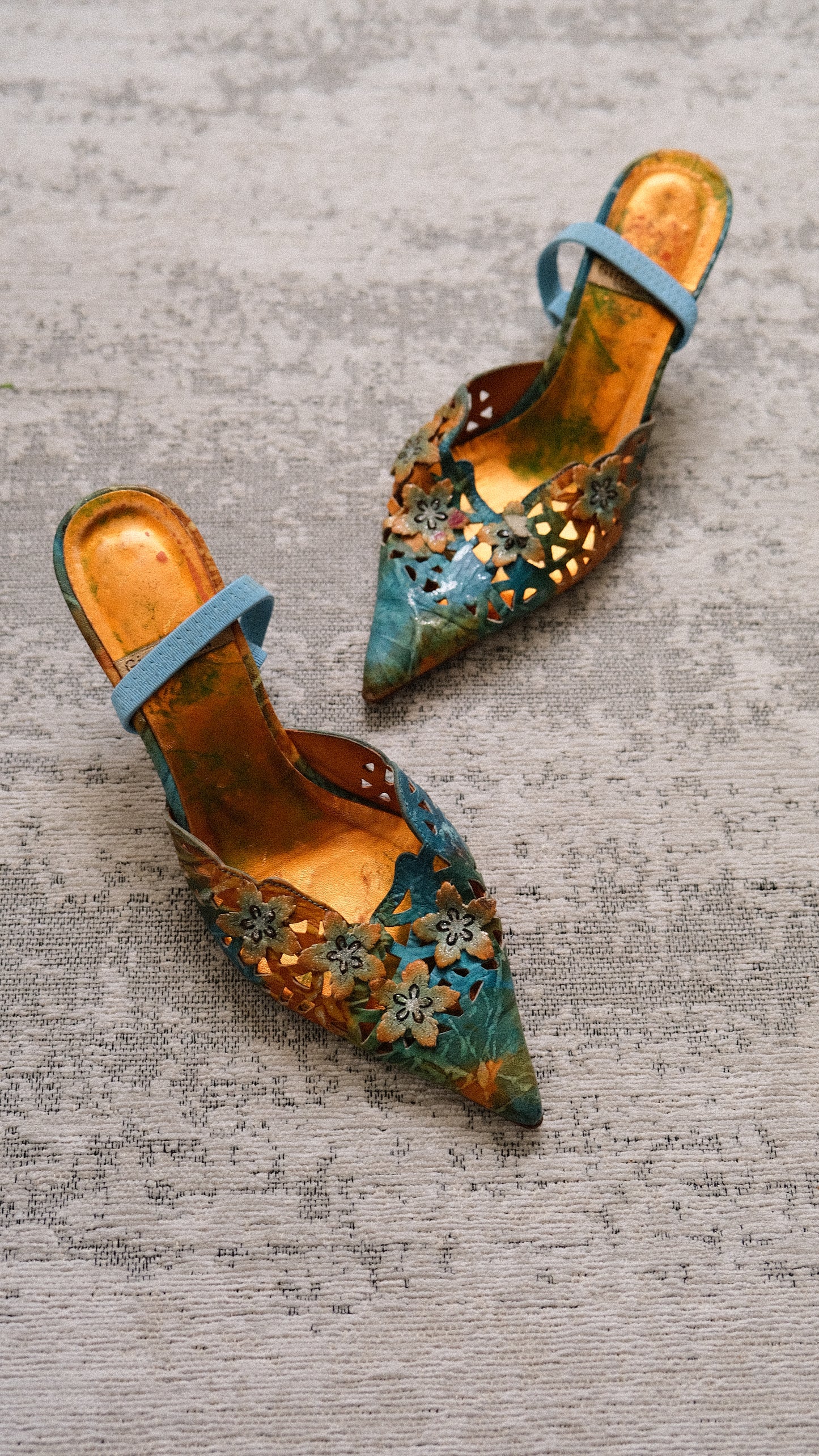 Florals and Foam kitten heels (38)