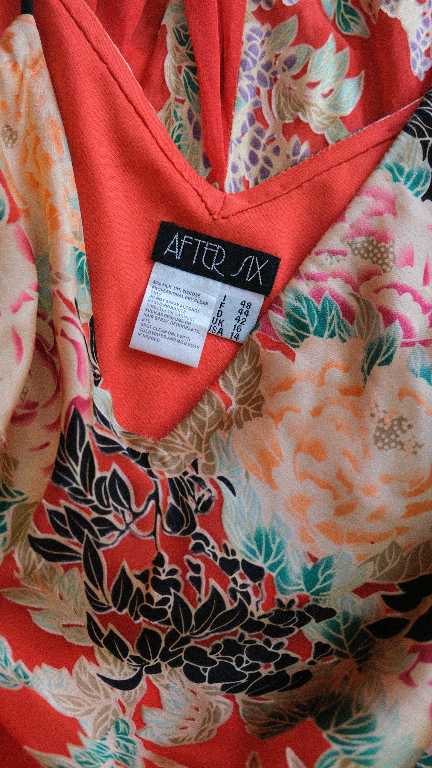 Vintage After Six red flutter dress (L-XL)