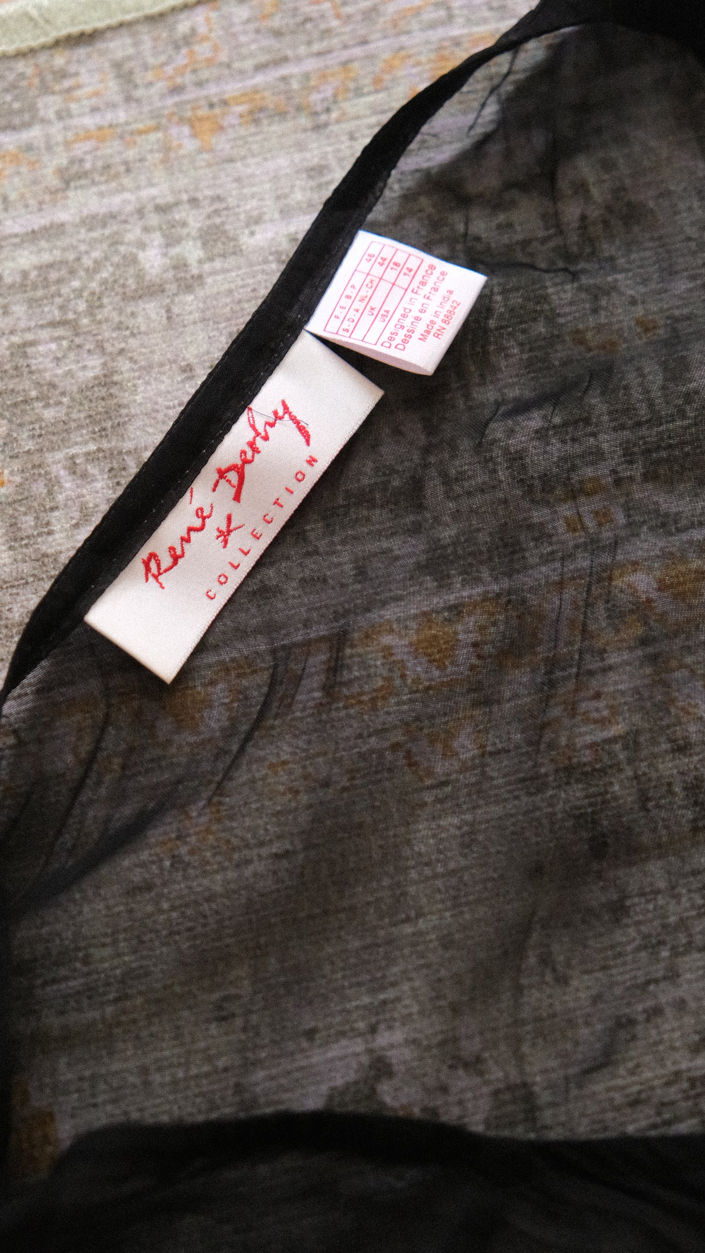 Vintage Rene Derhy dark floral dress (L-XL)