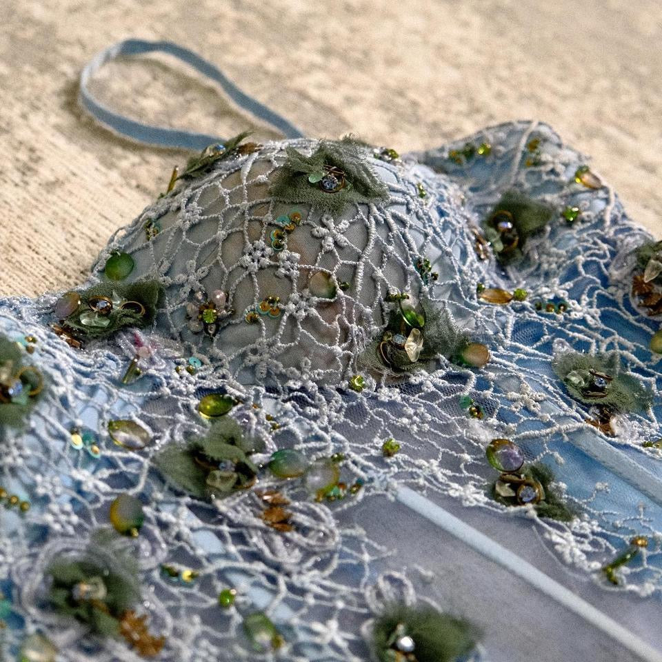 Blue siren bustier (M)