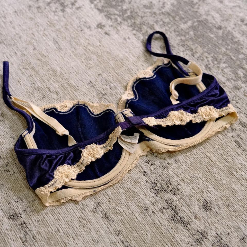 1970’s La Perla night sky bra (S/M, M, C cup)