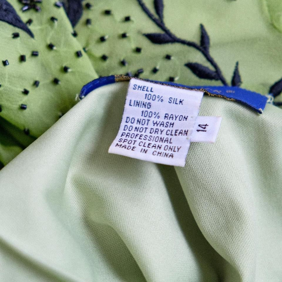 The floral lime fantasy dress (S/M, M)