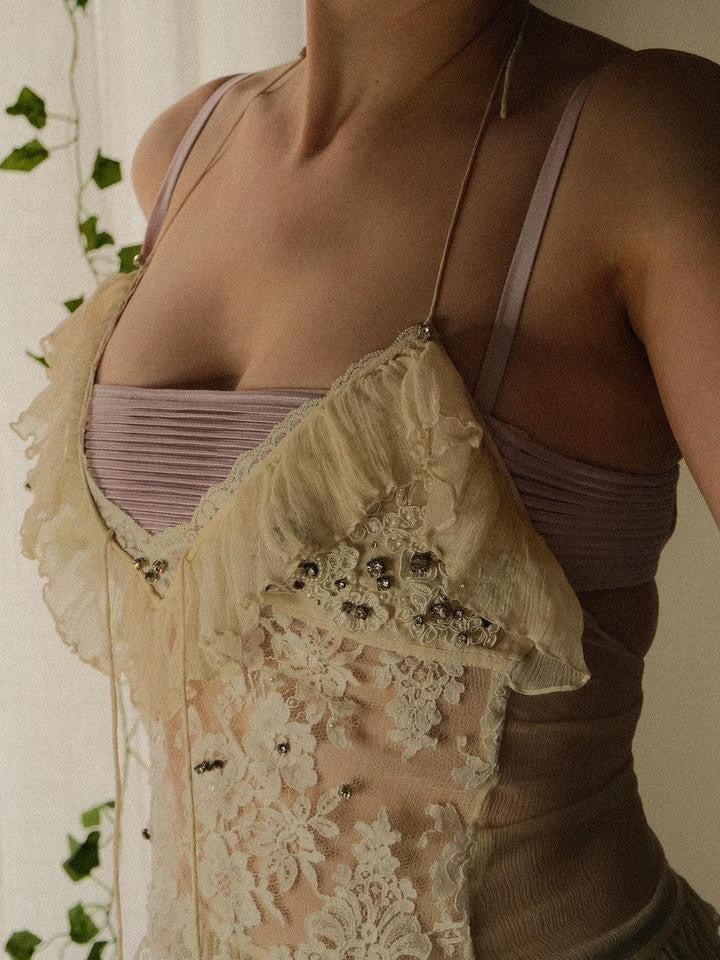 La Perla blush pleated balconette (36B/80B)