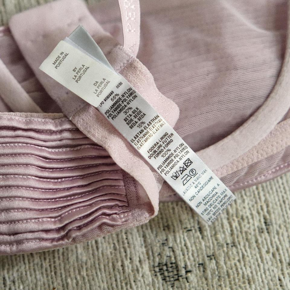 La Perla blush pleated balconette (36B/80B)