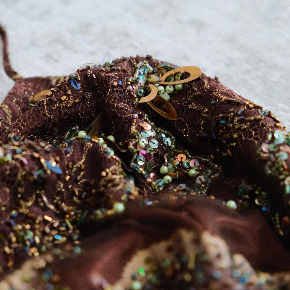 The deep chocolate rose dress (M, M/L)