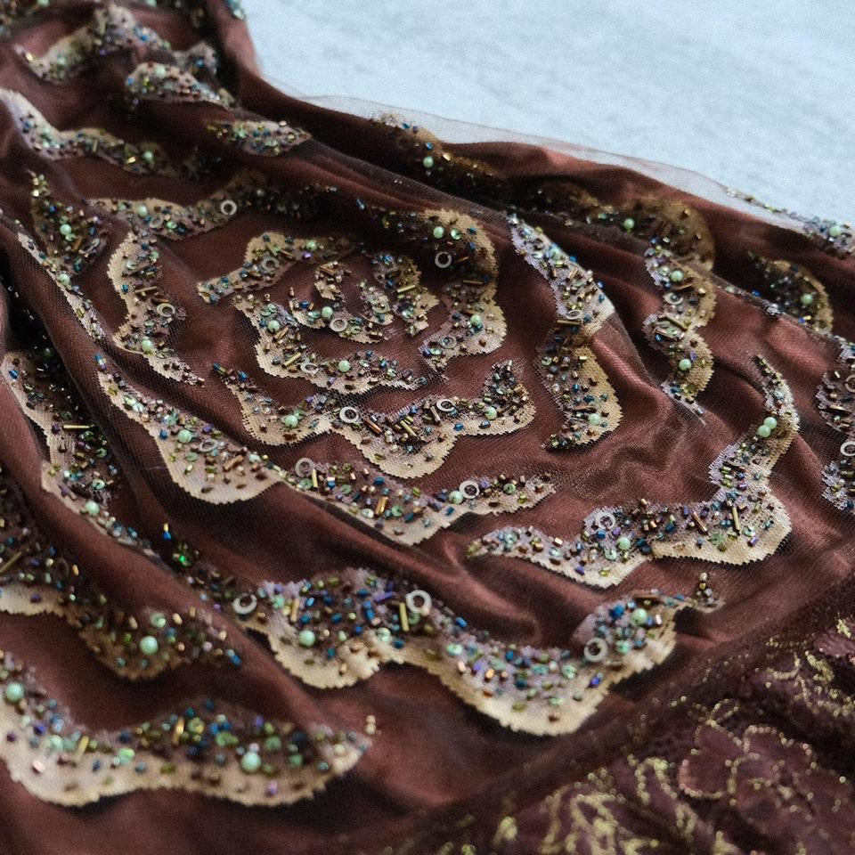 The deep chocolate rose dress (M, M/L)