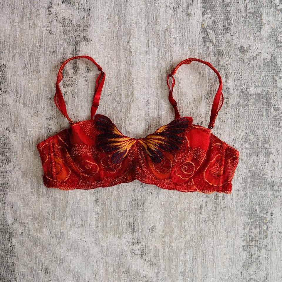 Vintage French Butterfly bra (75B/34B)