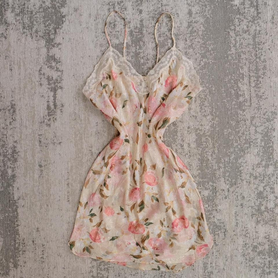Soft blush and cream blossoms babydoll (M, M/L, L)