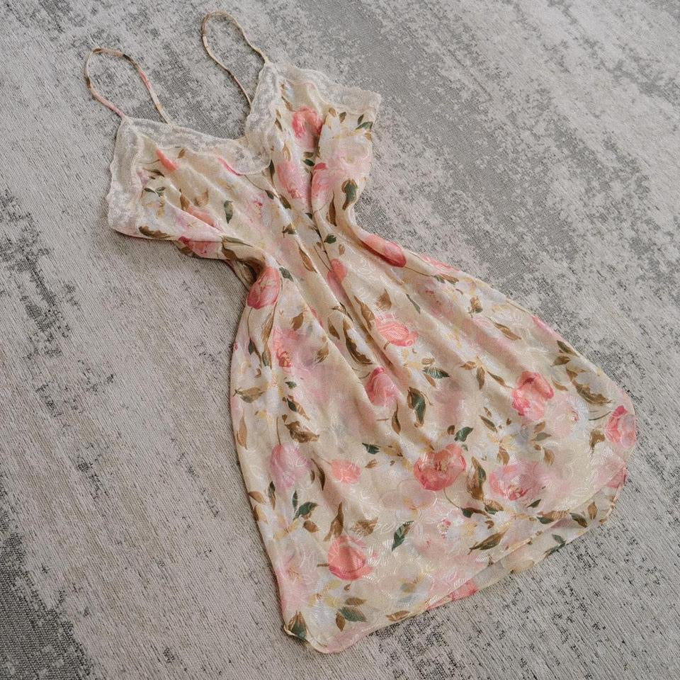 Soft blush and cream blossoms babydoll (M, M/L, L)