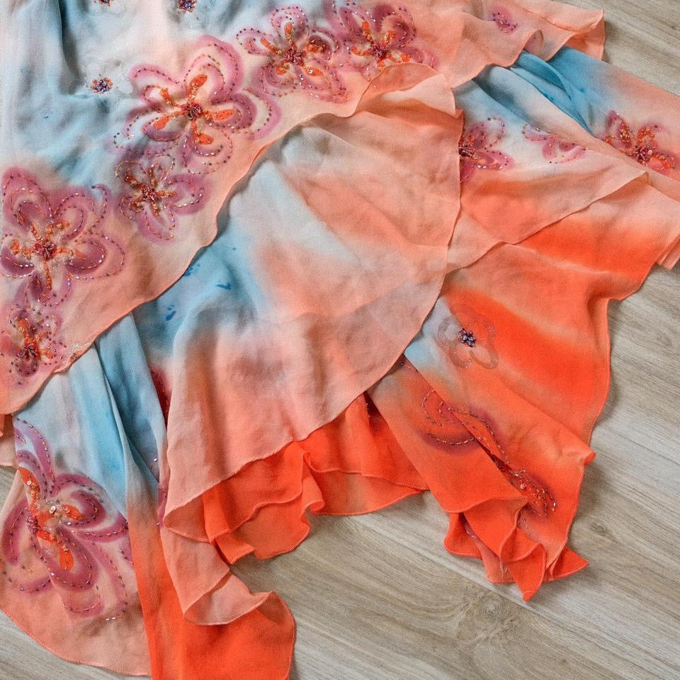 Sunset cascade dress (S/M)