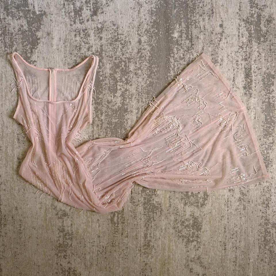 Sheer pastel pink romance dress (M, M/L)