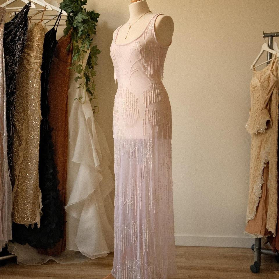 Sheer pastel pink romance dress (M, M/L)