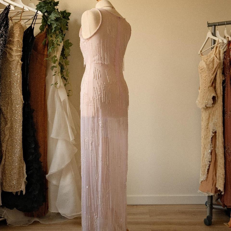 Sheer pastel pink romance dress (M, M/L)