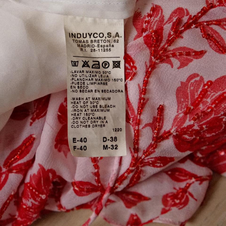 Kissed by red florals dress (M)