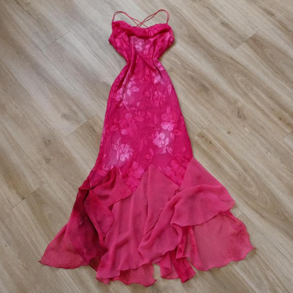 Hotpink floral fairy dress (S/M, M)