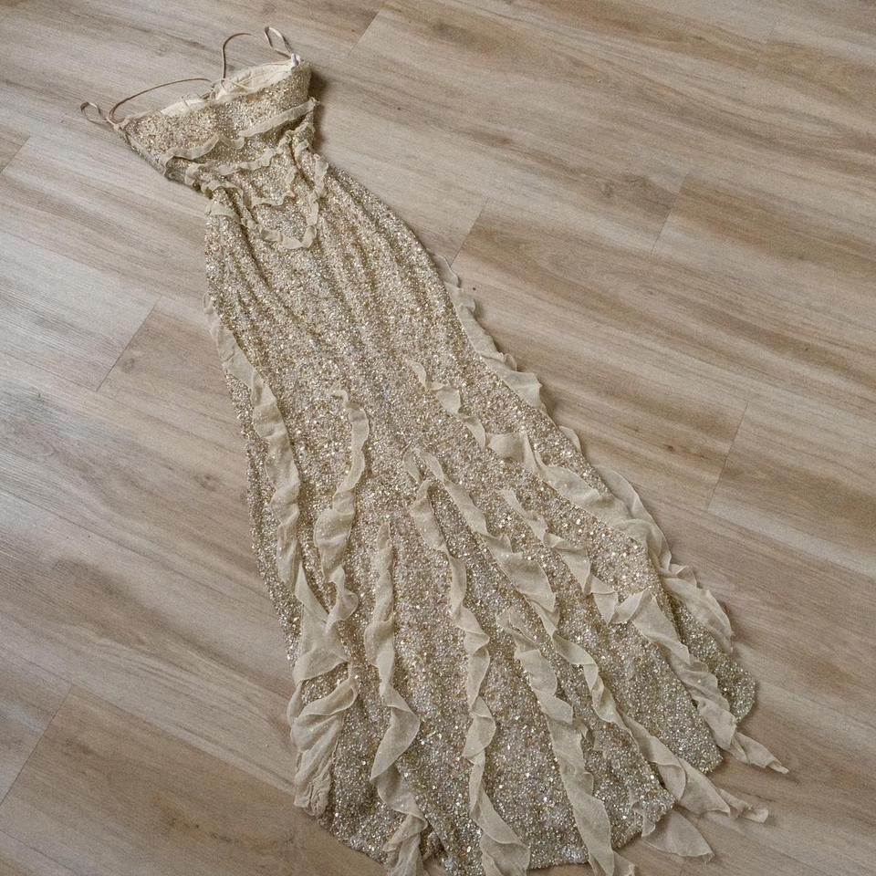 Washed ashore vintage mermaid gown (XS/S, S)