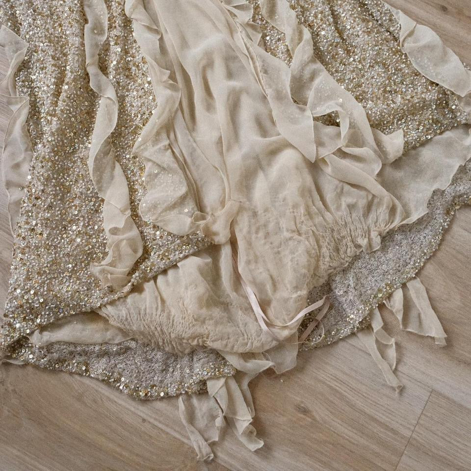 Washed ashore vintage mermaid gown (XS/S, S)