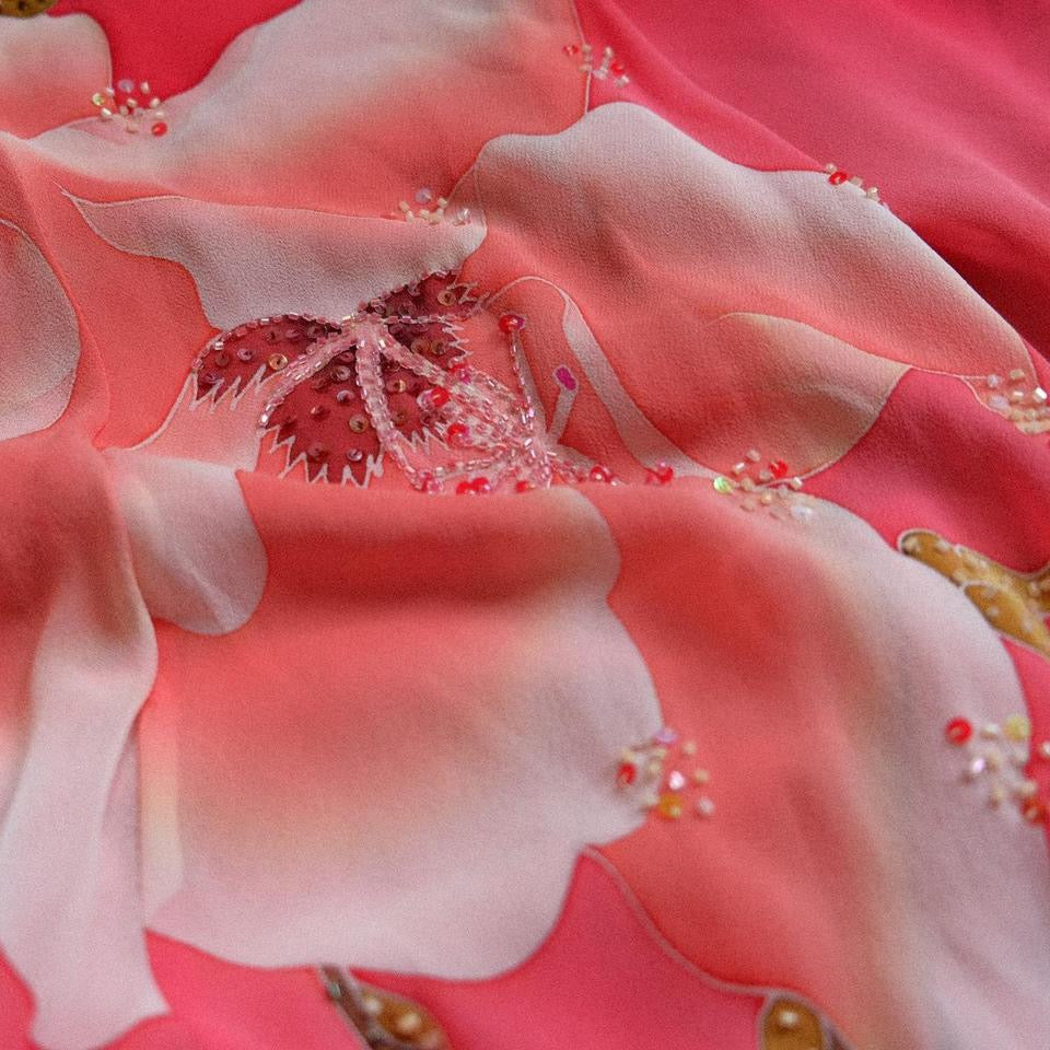 Coral fantasy flower dress (S/M, M, M/L)