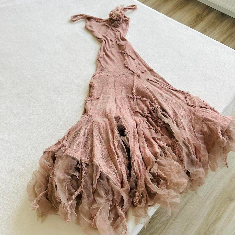 Princess puffy blush dress (M)