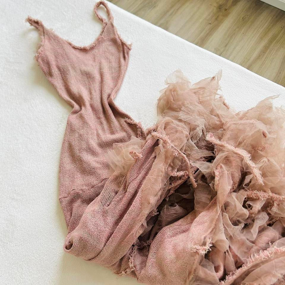 Princess puffy blush dress (M)