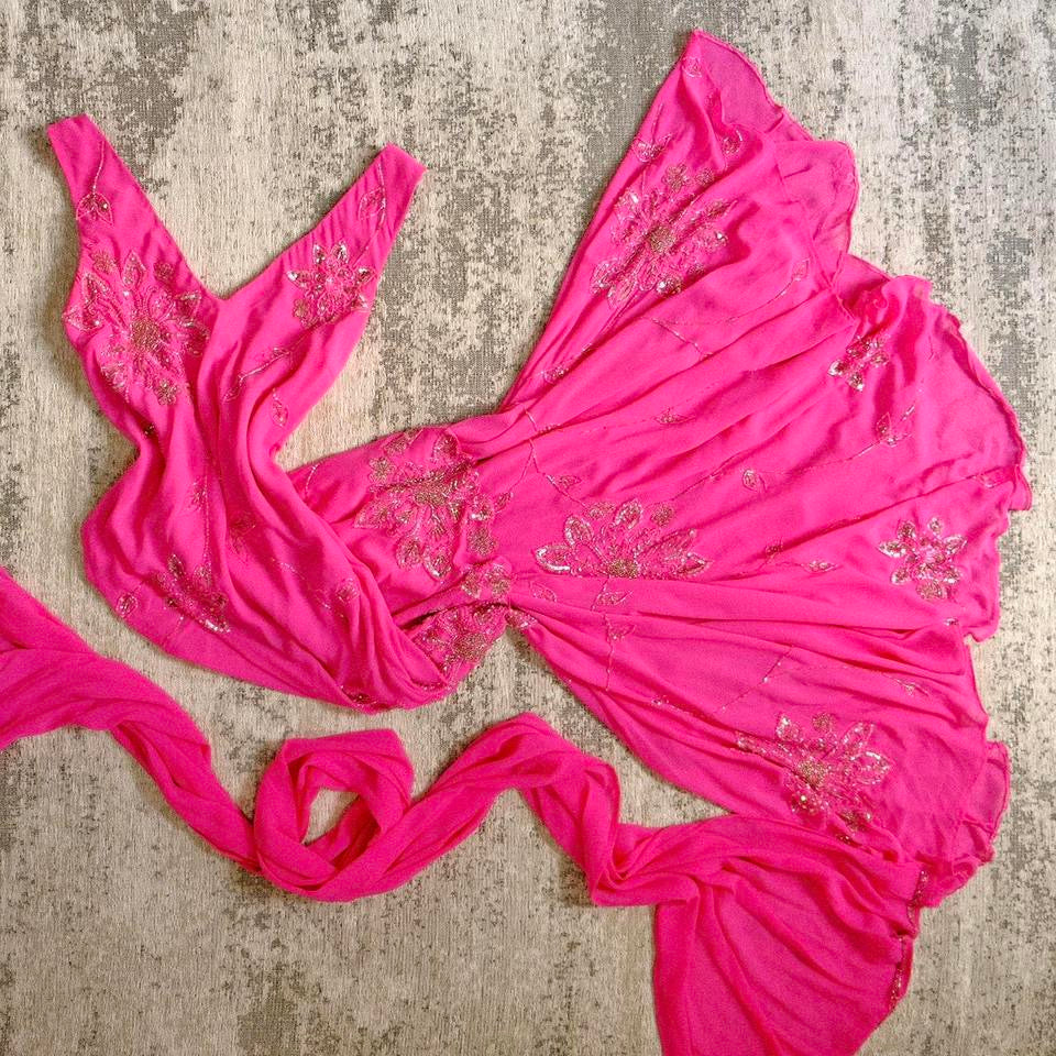 Pink rose dress (S/M, M)