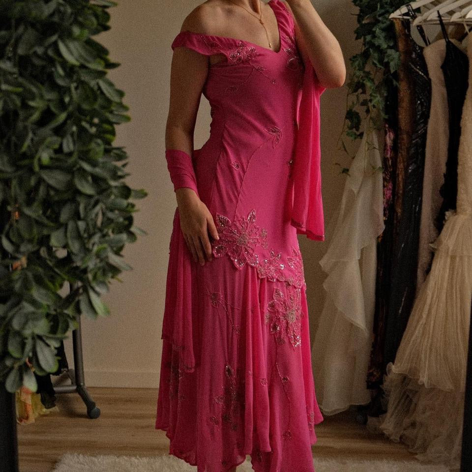 Pink rose dress (S/M, M)