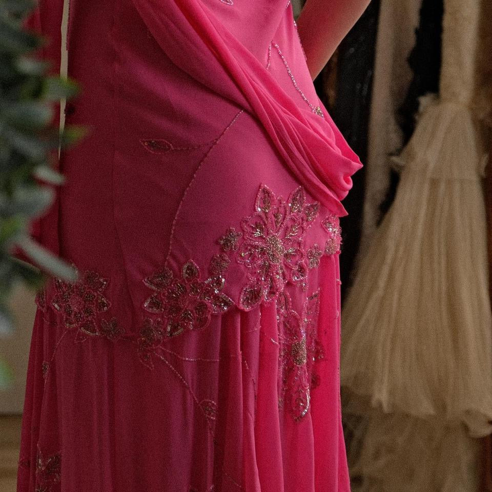 Pink rose dress (S/M, M)