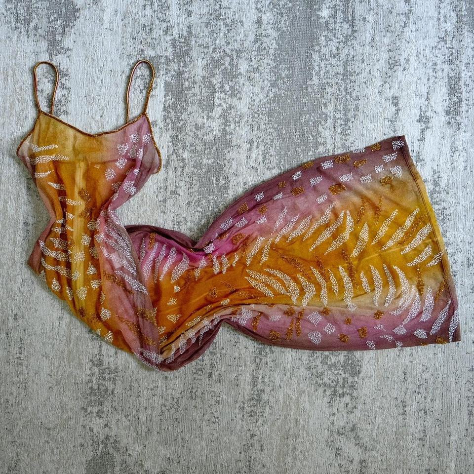 A sunset serenade mesh dress (M)