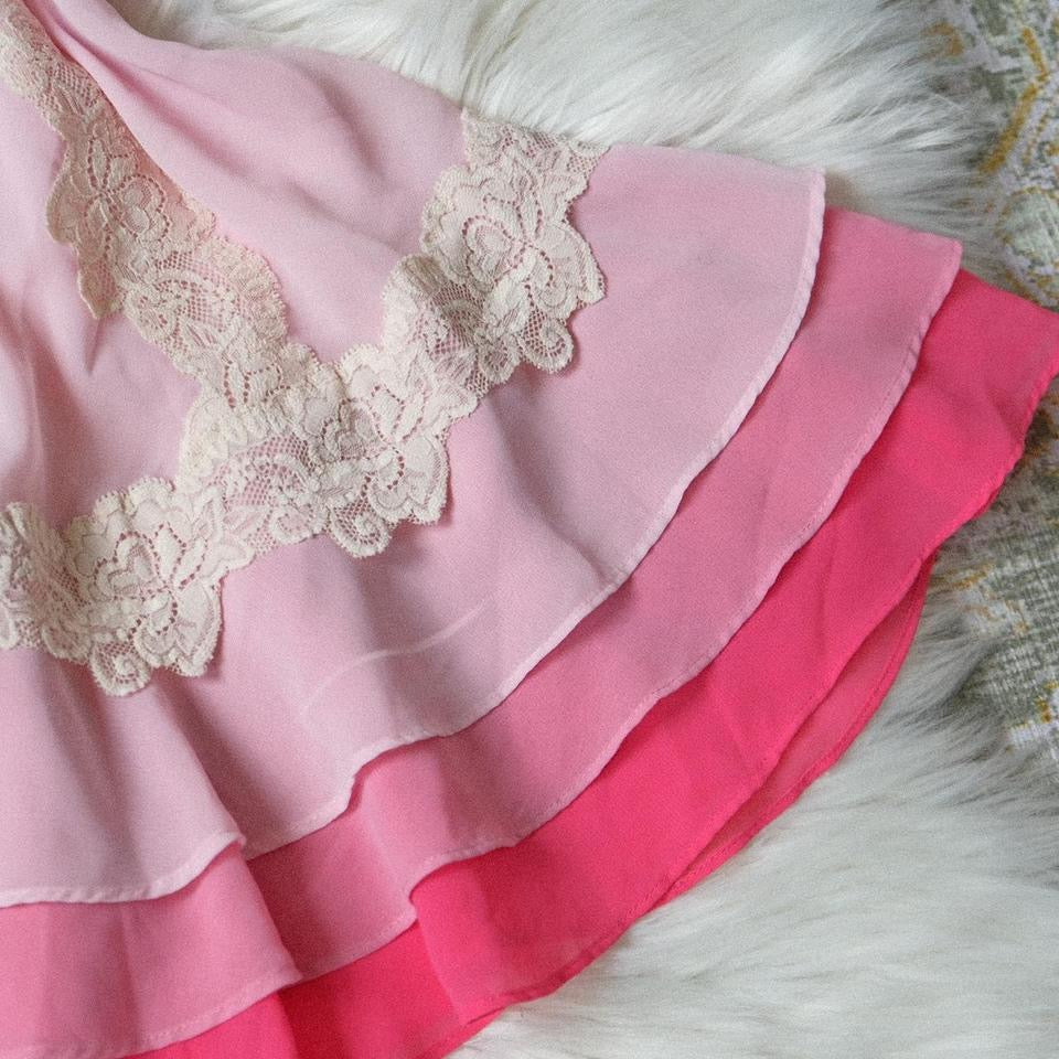 Barbiecore pink babydoll (M, M/L)