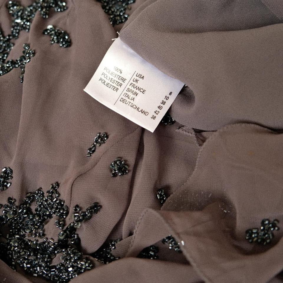 Dove grey flutter dress (S/M, M)