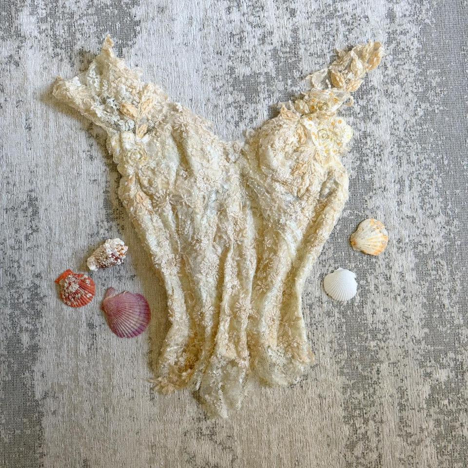 Fairycore bridal handmade corset (XS/S, S)