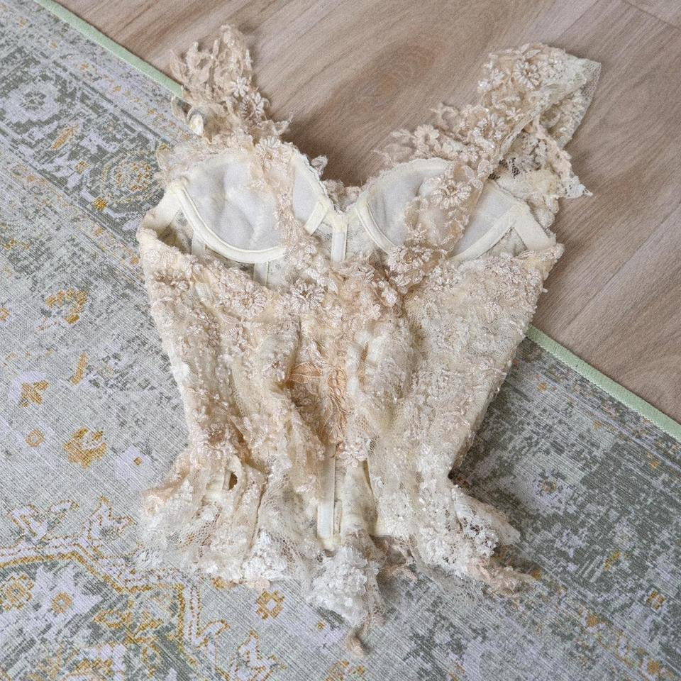 Fairycore bridal handmade corset (XS/S, S)