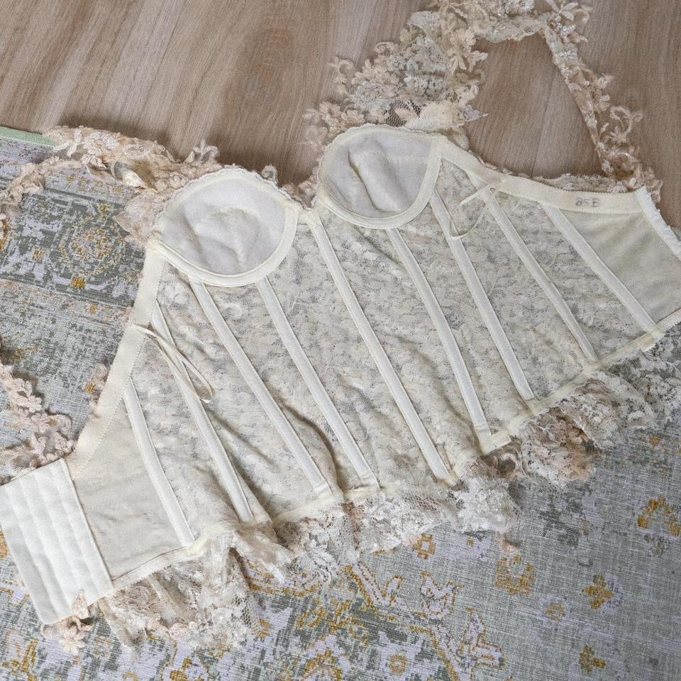 Fairycore bridal handmade corset (XS/S, S)