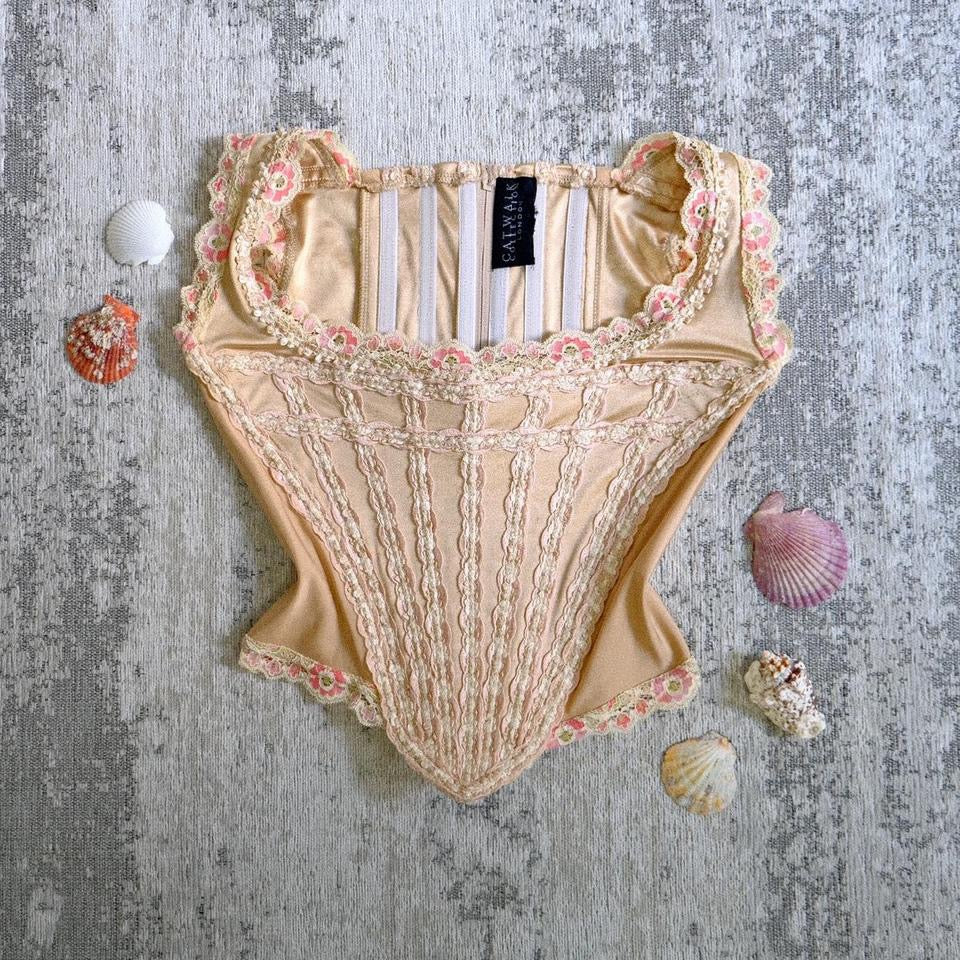 English designer nude bustier (S, S/M, M)