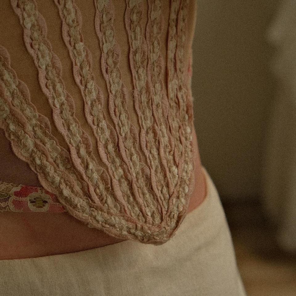 English designer nude bustier (S, S/M, M)