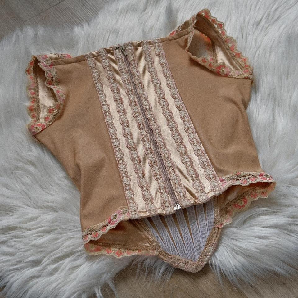 English designer nude bustier (S, S/M, M)