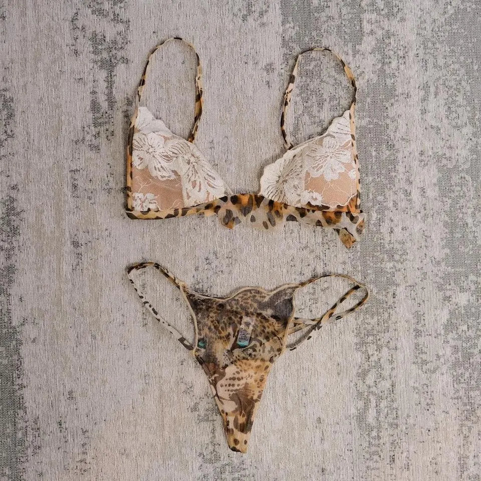 Leopard lace lingerie set (34/75)