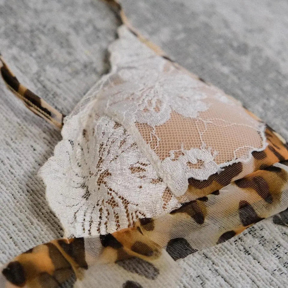 Leopard lace lingerie set (34/75)