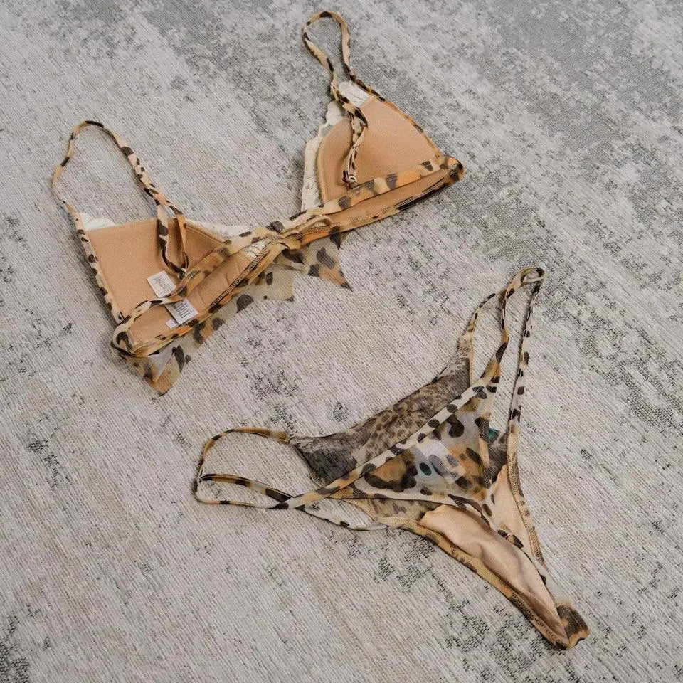 Leopard lace lingerie set (34/75)