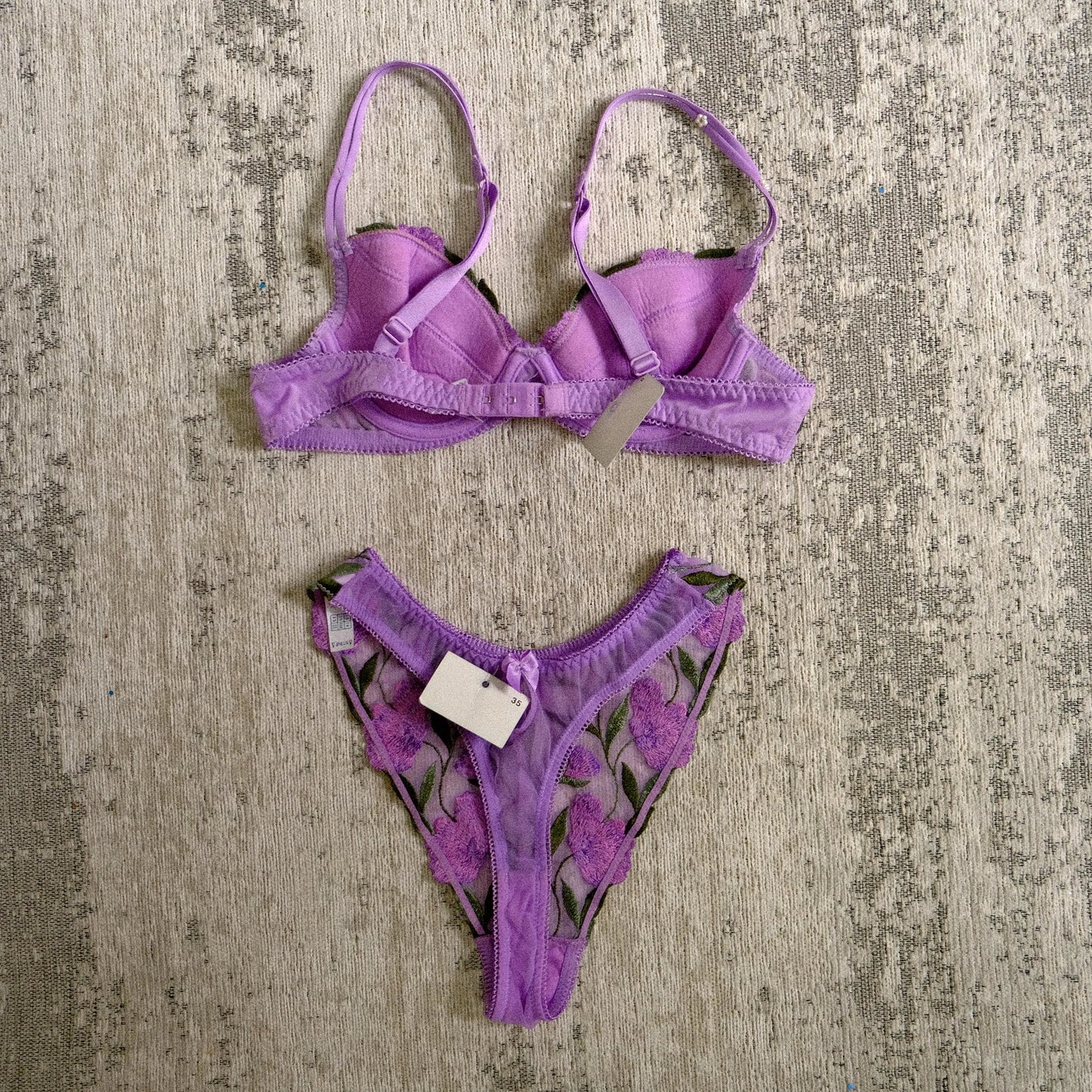 Lavender bloom lingerie set (70A/32A)