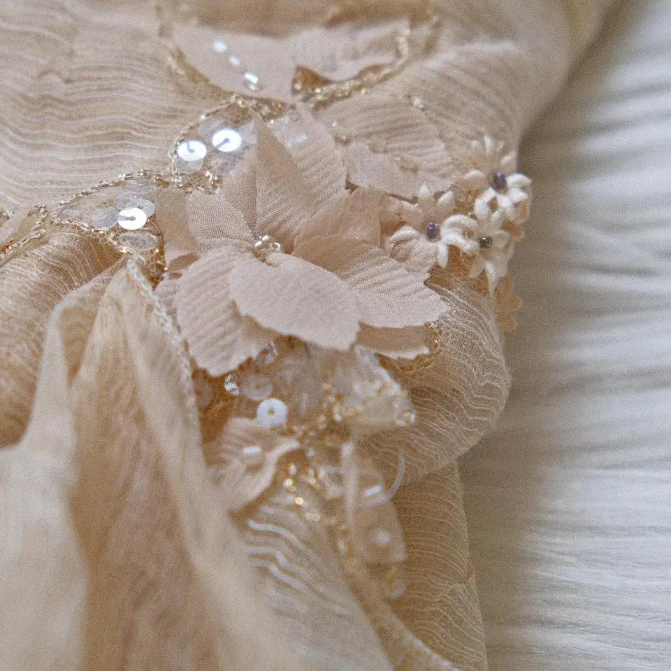 Delicate champaign flutter bustier (XS/S, S)