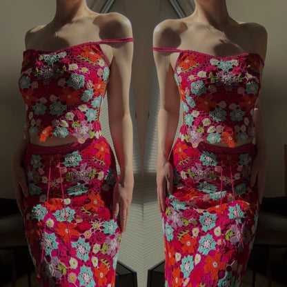 Rare vintage Karen Millen floral 2 piece set (S-M)