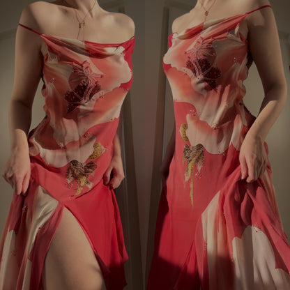 Vintage floral dress with bag (S/M - M/L)