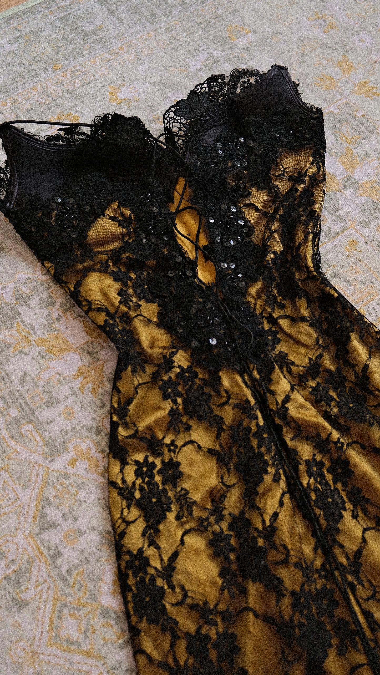 Vintage French corset dress (S)