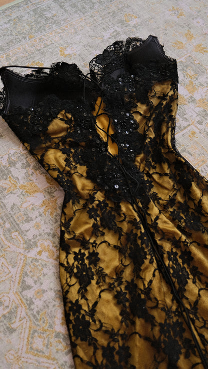 Vintage French corset dress (S)