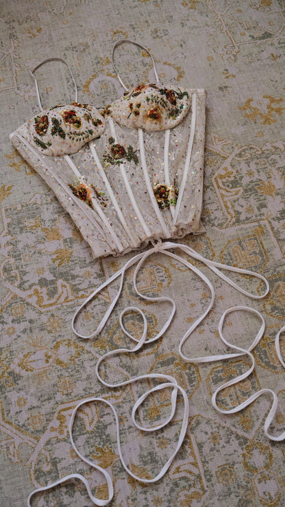 Vintage French bustier (M, M/L)