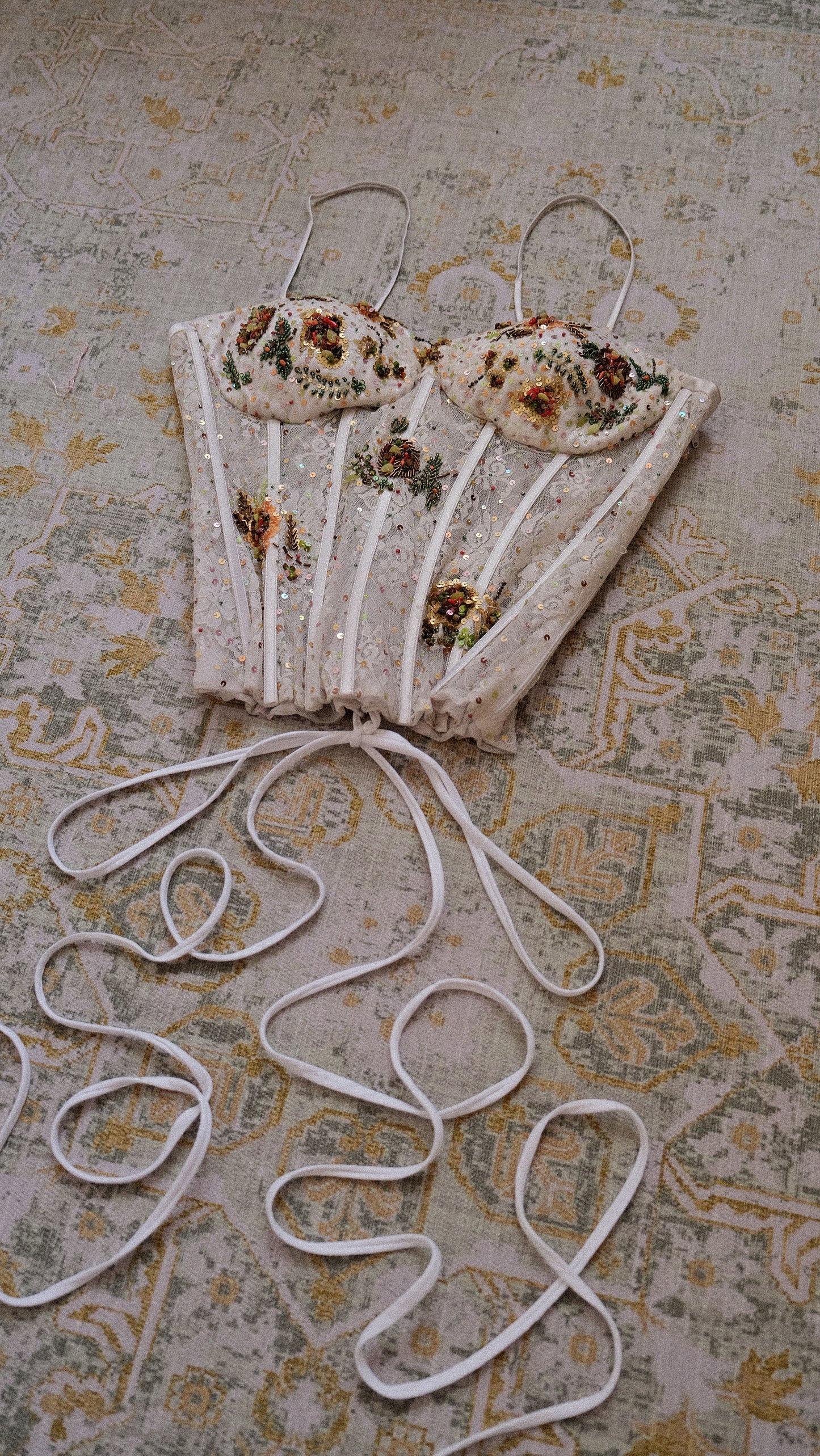 Vintage French bustier (M, M/L)