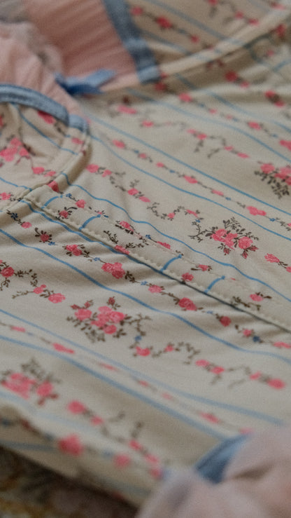 Floral ruffle corset (36B/80B)