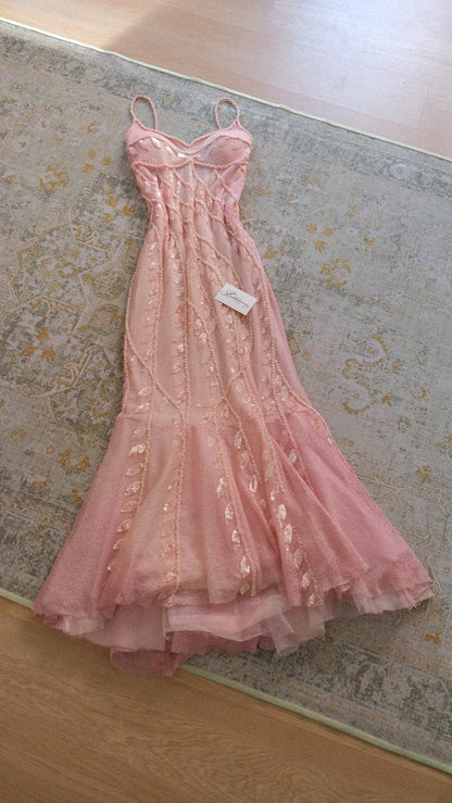 Soft pink fairytale bustier gown (M-L)