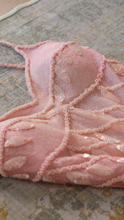 Soft pink fairytale bustier gown (M-L)